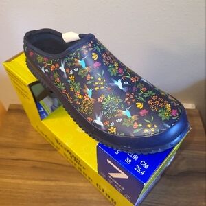Western Chief Women's Floral Garden Clog - Hummingbird Navy, NWT
